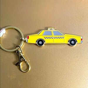 NWT NYC Yellow Taxi Keychain Bag Charm